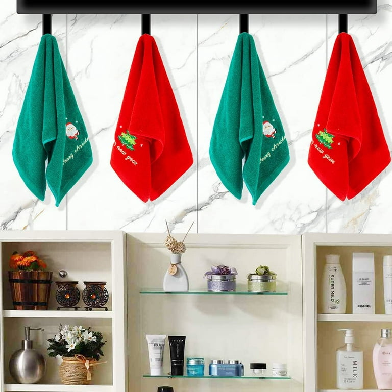 Christmas Hand Towels, 100% Cotton Soft Thicken Towel , (14x29 inch 2  Pack), Hand Towel for Bathroom, Lovely Christmas Decorations Towel, Perfect  Home Kitchen Gift (Green & Red) 