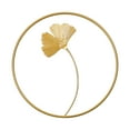 thumbnail image 1 of Vaidha Living Room Gold Round Ginkgo Leaf Metal Wall Hanging, 1 of 2