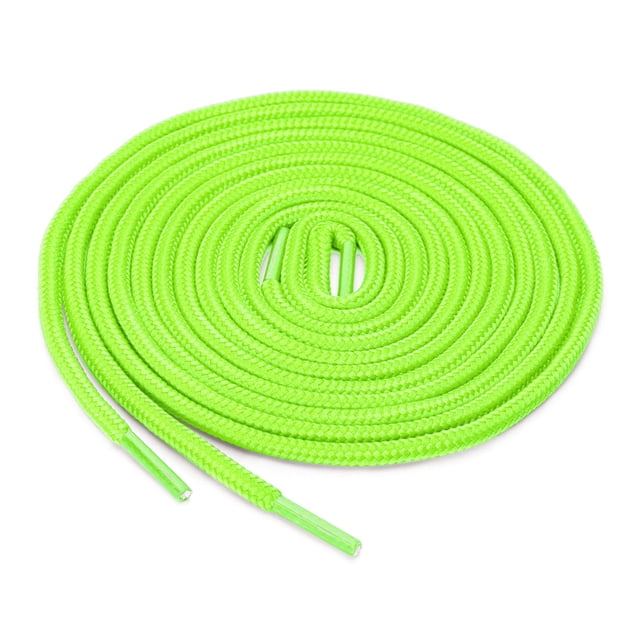 2 Pares De Cordonas Cintilla Agujetas En Forma Redonda Unisex Verde Fluorescente 90cm 35.43