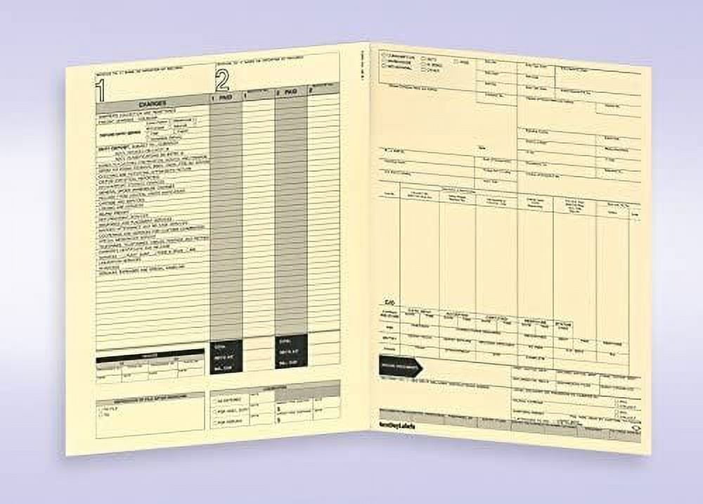 Import File Folders, Manila, 9 X 11 with preprinted info. 500 Per Case