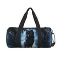 thumbnail image 2 of Fotbe Night Scene of Wolves Pattern Foldable Sports Gym Bag with Wet Dry Pocket, Ultralight Travel Bag, Large Capacity Duffel Bag, Splash Proof Carry on Bag, Overnight Bag, Weekender Bag, 2 of 8