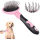 thumbnail image 1 of Cepillo para perros y gatos peine de aseo para perros y gatos con cerdas largas y cortas rosa Feliz Sencillez, 1 of 5