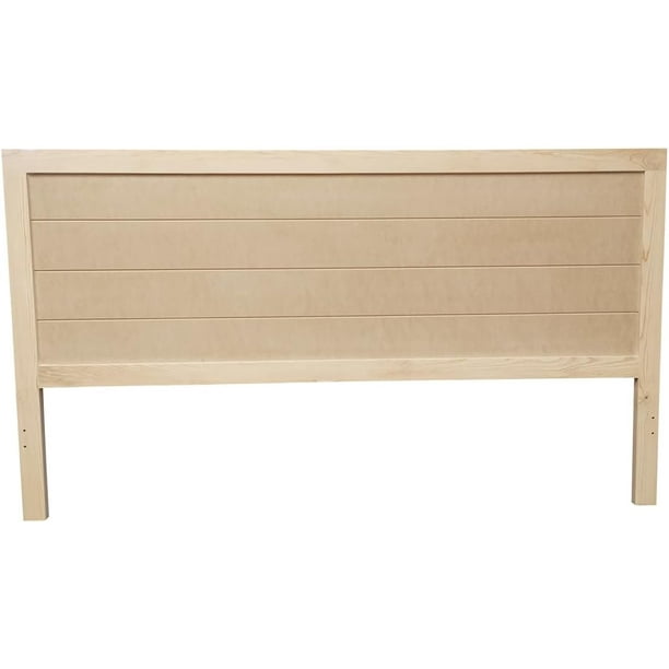 Cabecera Para Cama King Size Muebles GM Modelo Duela Pata Delgada Madera de Pino Sin Pintar