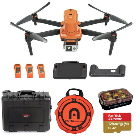 Autel Robotics Evo II V3 Dual 640T RTK Rugged Thermal Drone Bundle with 128GB microSD Card, Anti-Collision Light, Landing Pad