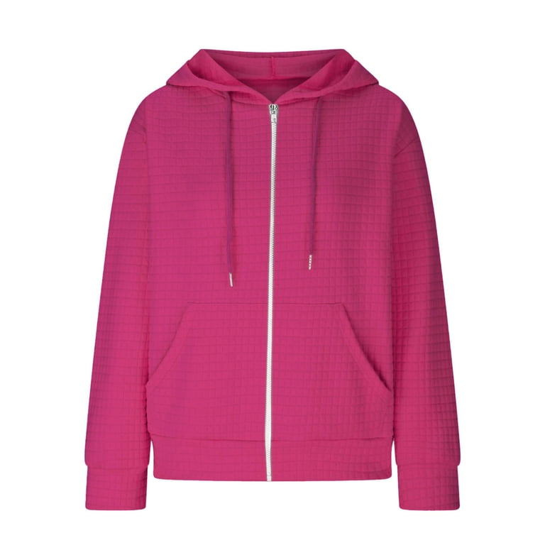 ジャケット・アウター regleam DRAWSTRING HOODIE BLOUSON DDAPJ pyju 2023 Clearance Waffle Knit Hoodie for Women,Zip