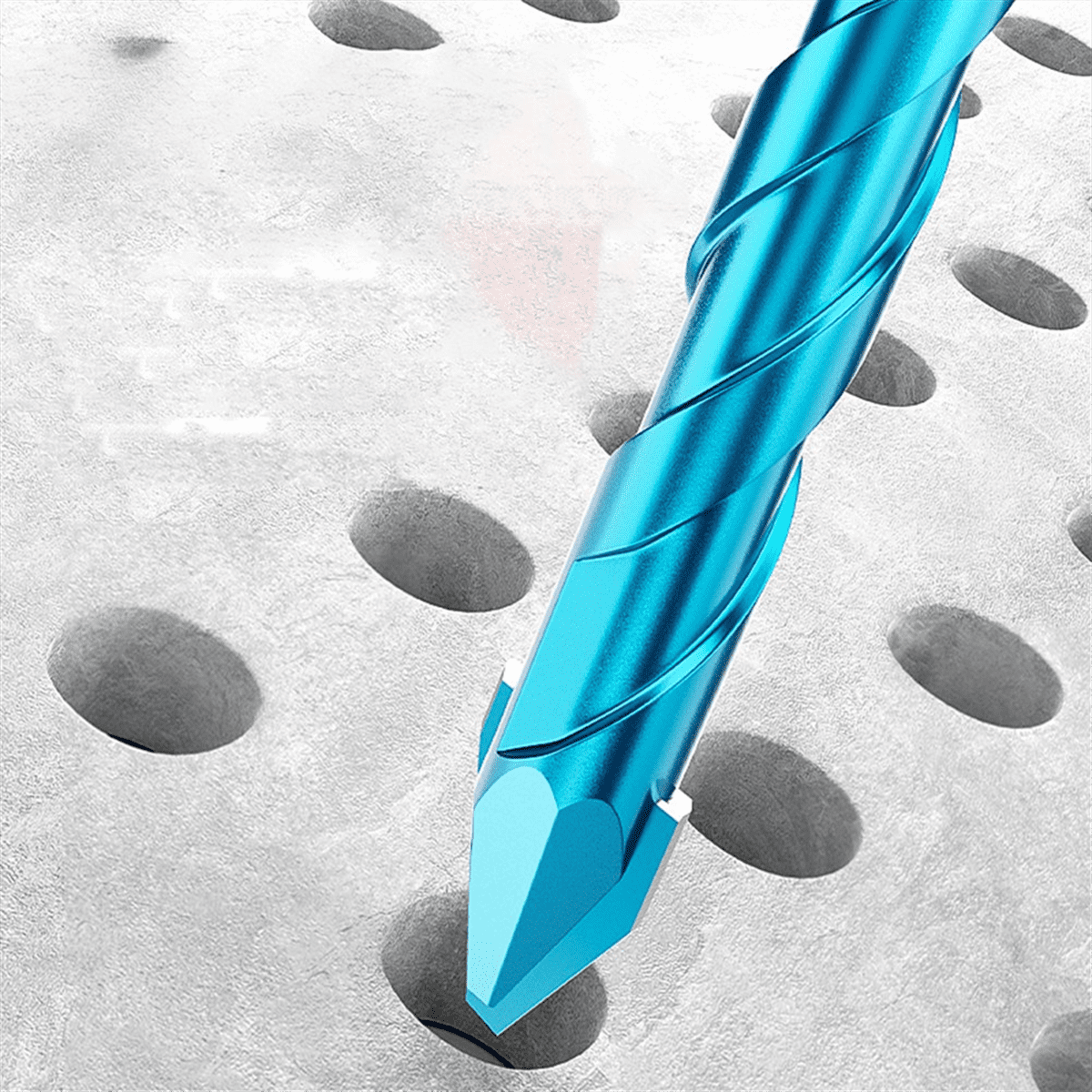 10pcs Tile Bit Blue Spade Drill Bit Set High Hardness Eccentric Drill Cordless Drill Power Tools Accessories 8mm
