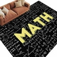 thumbnail image 2 of Abstract Math 5x7 Rug for Living Room Sofa and Coffee Table Layout, Mathematical Formula Pattern Black Washable Non Slip Rectangle Area Rug, 2 of 9