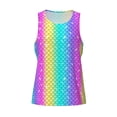 thumbnail image 4 of Xecao Rainbow Scales2 Men's Tank Top Workout Quick Dry Sleeveless Gym Jogging Muscle Shirts Summer Swim Beach Tops, 4 of 9