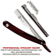 Cut Throat Shavette Straight Edge Razor Blade Holder Barber Salon + 10 Shaving Blades