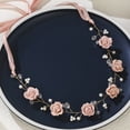 thumbnail image 5 of MIALLO Elegant Floral Bridal Headpiece, Handmade Foam Rose & Pearl Hair Accessory for Prom Party, Flexible Long Hair Vine, 5 of 8