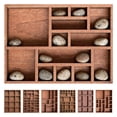 thumbnail image 5 of Mini Wooden Trinket Display Shelf, Small Wood Storage Rack for Rocks Crystals Minerals, Tiny Wall Mountable Shelf for Collectibles Jewelry, Compact Home Decor Display Stand for Small Items D, 5 of 5