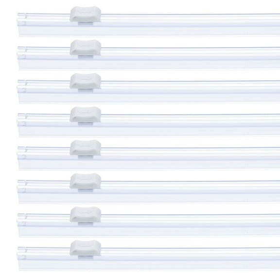 8pcs Plastic Wrap Cutter, 19in Plastic Wrap Slide Cutter Snap Card Slot Installation Replacement for Aluminum Foil Wax Paper Parchment Paper Wrap Dispenser, White