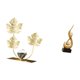 thumbnail image 5 of Figura abstracta de fuego, estatua de metal con flores y hojas, escultura de resina de hierro con detalles vívidos, ideal para regalar, decoración del, 5 of 8