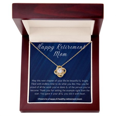Happy Retirement Mom Retirement Gift Necklace For Mom Retirement Gift From Son Daughter Retirement Party Gift Necklace