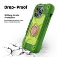thumbnail image 5 of Compatible with iPhone 16e Case, with 360° Rotate Ring Stand, Military Grade Drop Protection Full Body Rugged Heavy Duty Case 3 in 1 Protective Cover for iPhone 16e, Avocado, 5 of 6