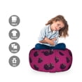 thumbnail image 2 of Natural Color Storage Toy Bag Chair, Repetitive Fruit Pattern with Juicy Blackberry, Stuffed Animal Organizer Washable Bag, Large Size, Magenta Dark Purple, by Ambesonne, 2 of 3