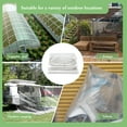 thumbnail image 6 of Eurhowing 9.8x9.8FT Clear Vinyl Tarp, 16 Mil Heavy-Duty Waterproof PVC Tarpaulin with Brass Grommets, Transparent Poly Cover for Outdoor, Awning, Canopy, Patio Enclosure, 6 of 14