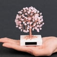 thumbnail image 4 of Adornos de base de mármol blanco cuadrado con pieza rectangular negra, árbol de grava de siete colores, mármol blanco cuadrado, 4 of 6