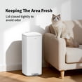 thumbnail image 7 of mVm Kitchen Trash Can, 8 Gal White Step Trash Can with Lid, Smooth Square Garbage Bin for Home Office (White), 7 of 7