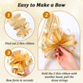 thumbnail image 3 of 6 Pcs Gold Pull Bow Party Gift Wedding Ribbon Bows for Gift Wrapping Baskets Wedding or Flower Decorations Valentine's Day Christmas Birthday Present Decorations, 3 of 7