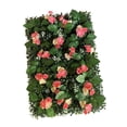 thumbnail image 2 of Panel de pared de césped artificial con flores Panel de pared de flores Planta artificial para Rojo champán, 2 of 9