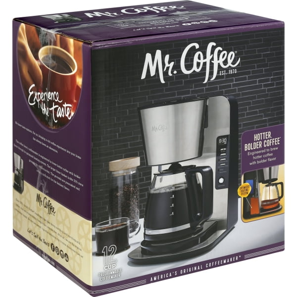 Mr. Coffee Intelligent Steel 12 Cup Advanced Brew Programmable Home