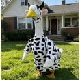 thumbnail image 4 of Nkmbld Porch Goose Clothes, Spring Summer Cow Goose Decor for Cement Plastic Goose Statue Decor, Lawn Porch Goose Clothing for Patio Yard Decor, 4 of 9