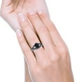 thumbnail image 6 of Black Tone, Cubic Zirconia Size-6 Oval Wedding Ring CZ 925 Sterling Silver, 6 of 6