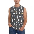thumbnail image 3 of Uemuo Lovely Penguin Pattern Men's Sleeveless T-Shirt,Muscle Athletic Tank Top, Moisture-wicking Quick-dry Breathable Classic Tee Top for Gym Run Outdoor Sports-X-Large, 3 of 8