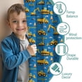 thumbnail image 3 of Blackout Kids Curtains,Cartoon Construction Vehicles Barriers Blue Pattern Childrens Insulated Curtains Set Of 2,Bedroom Essentials,Toddler Room Decor 42"x63", 3 of 5