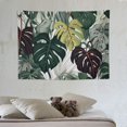 thumbnail image 4 of ONETECH  Palm Palm Tree Leaves Velvet Tapestry, Tropical Natural Plant Pattern Tapestries, Wall Hanging for Bedroom Living Room Dorm, 4 of 7