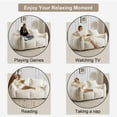 thumbnail image 6 of Giant Bean Bag Couch for Adults, Ultra Soft Fluffy Loveseat Bean Bag Sofa, Oversized Chase Lounge Chair Indoor for Living Room Bedroom, No Assembly Required Cozy Reading Chair with Pillows, White, 6 of 6