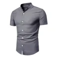 thumbnail image 4 of Camisa Hombre Manga Corta Corte Pegado Strech Cuello Mao G, 4 of 5