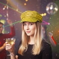 thumbnail image 5 of Slccxzc Glitter Sequin Hat 70s Disco Adult Hat Bling Hats Retro Dance Caps Newsboy Cap Beret for Birthday Party Gold, 5 of 7