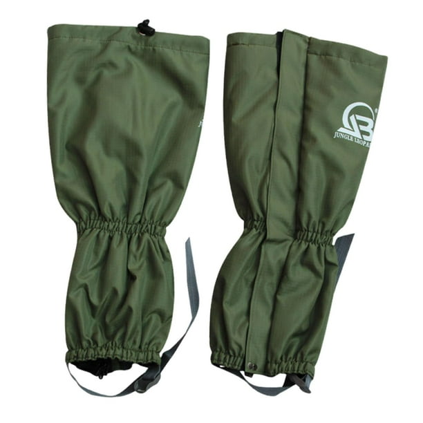 Polainas para la nieve impermeables y protectoras para mochileros, montañismo y esquí. Verde
