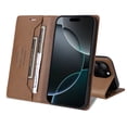 thumbnail image 2 of Compatible WIth iPhone 13 Pro Wallet Case,Magnetic Closure,Flip Folding Kickstand,With Card Slots,[RFID Blocking],With Shoulder Strap&Lanyard,PU Leather+TPU Shockproof Anti-fall Phone Case,Brown, 2 of 9