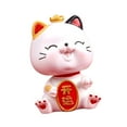 thumbnail image 4 of Resin Lucky Cat Figurine Ornament Art Decorative Creative Craft Animal Sculpture Kitten Statue for Desktop Present Festival Bedroom Cabinet Style B, 4 of 9