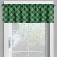 thumbnail image 2 of Ambesonne Plaid Window Valance, Diagonal Tartan Green, 54" X 18", Green Black White, 2 of 5