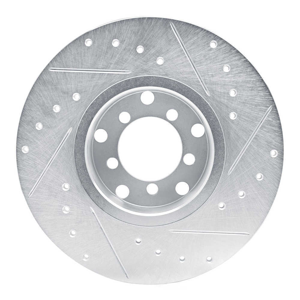 Dynamic Friction Company 631-63002L DFC Brake Rotor - Drilled And Slotted - Silver