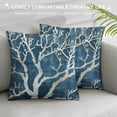 thumbnail image 3 of Nautical Throw Pillow Covers Set of - Coral Starfish Wooden Themed Pillowcase inch Blue Plank Home Decor for Sofa Bedroom Car Sea Plants Decorative Cushion Case, 3 of 5