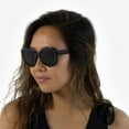 thumbnail image 4 of Womens Sunglasses Trendy and Cool Retro Sun Glasses Vintage Cute Fashion Oversized Butterfly Shades for Women Barletta in Black, 4 of 10