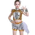 thumbnail image 3 of Teen Dance for Girls Sparkly Dance Sleeveless Top and Pants Set Girls Jazz Outfits for Dance Performance Outerwear 11-12 Years, 3 of 4