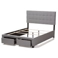 thumbnail image 6 of Baxton Studio Tibault Modern and Contemporary Grey Fabric Upholstered Queen Size Storage Bed, 6 of 10
