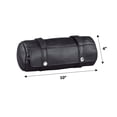 thumbnail image 2 of Soft Black Leather Motorcycle Tool Bag, Barrel, 2 of 2