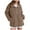 A-Coffee, variant on Women Winter Fleece Jackets Solid Lapel Zip Up Coats Long Sleeve Fuzzy Teddy Jacket Teen Girl Thermal Outerwear Pockets
