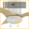 thumbnail image 3 of 52" 3 Blade Flush Mount Smart Wifi Ceiling Fan with Dimmable Light and Remote, 3 of 7
