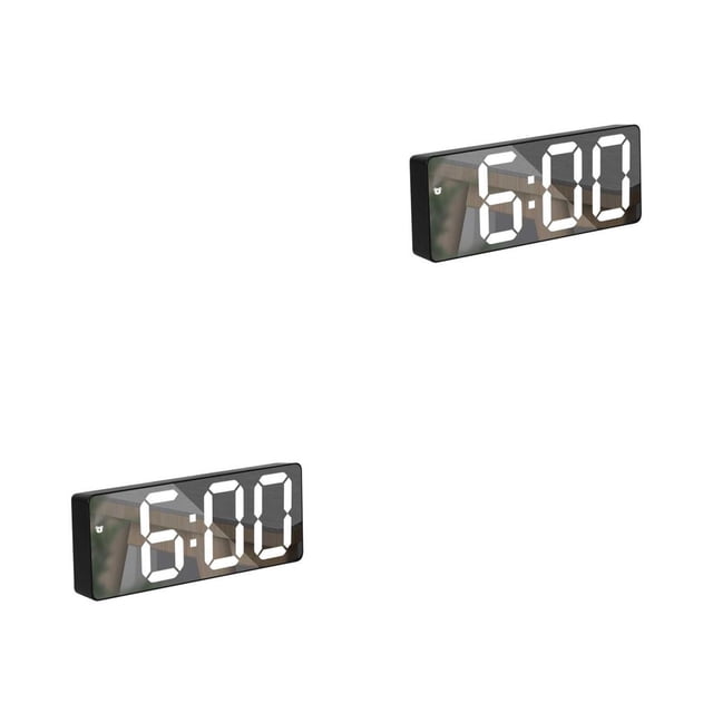 Naiovety Alarm Clock Digital Electronic Bedroom Bedside Household Display Portable Snooze Temperature Thermometer Desktop Calendar Date Tipo 2 2Conjunto