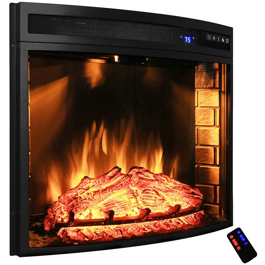Akdy Fp0003 28 1500w Freestanding, Curved Front Fireplace Insert