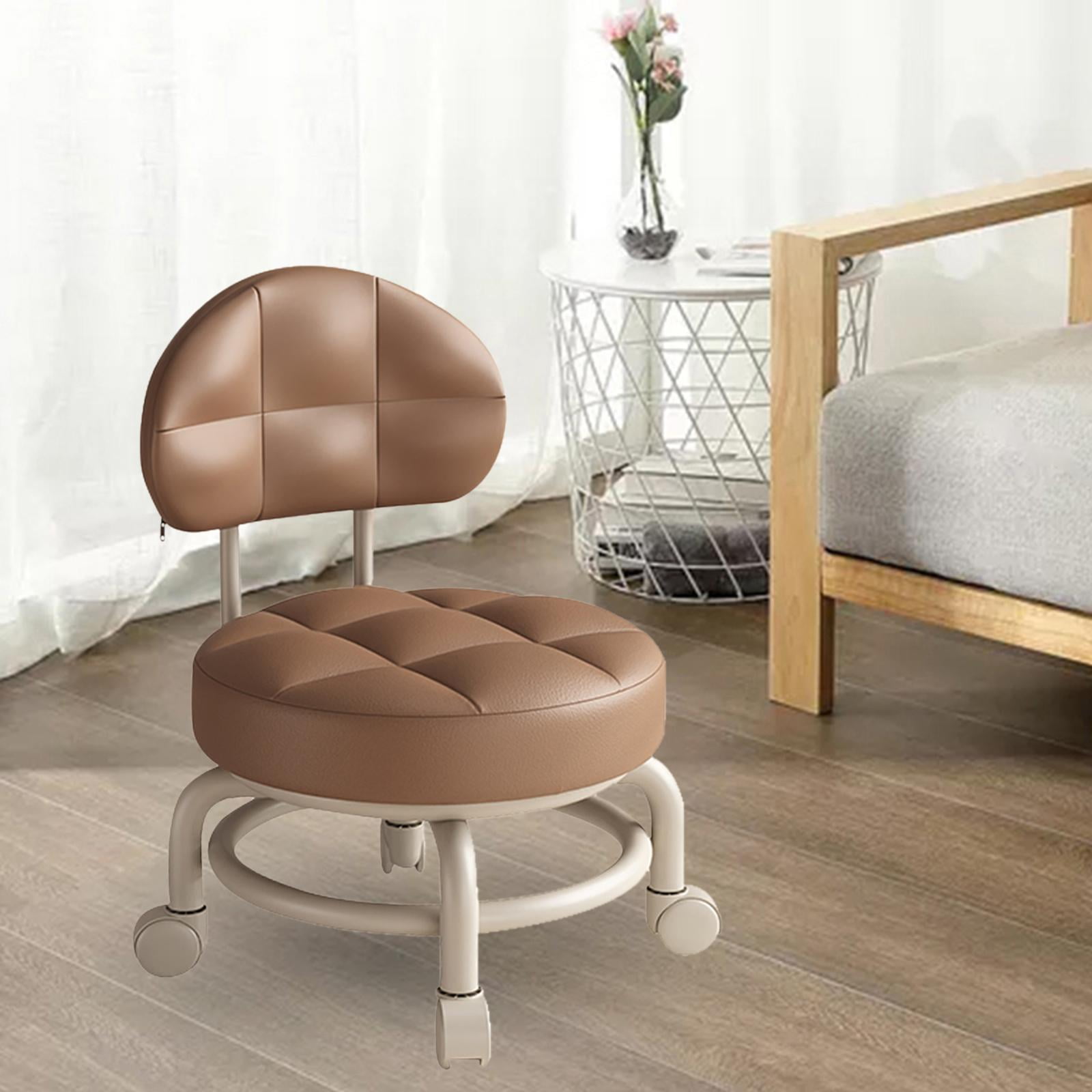 Low Rolling Seat Pedicure Stool, Multipurpose Sofa Foot Rest with