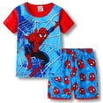 thumbnail image 4 of Conjunto de Pijamas de verano para niños, camiseta de manga corta, pantalones cortos, Pijamas para niños y niñas, Pijamas de dibujos animados, cosplay de Spiderman, ropa de dormir para bebés, 4 of 5
